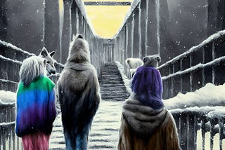 Deep Dreaming of ‘The Rainbow Bridge’ by Benny Archuleta