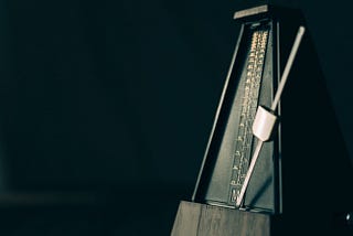 An old-fashioned metronome