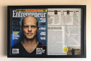 My article in the print edition of Entrepreneur Magazine