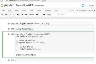 Running TensorFlow.NET in Jupyter Notebook