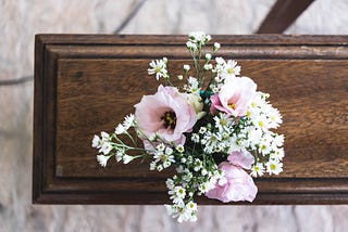 Flowers on a wooden surface