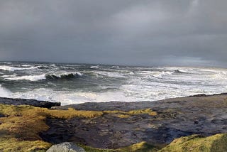 Renmore beach at Ballyloughane looking out to Galway Bay on the Atlantic by Tomás