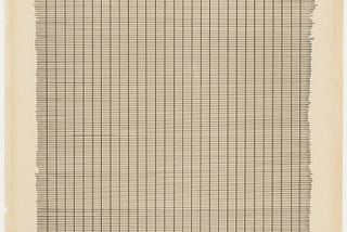 A drawing by Agnes Martin