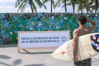 Corona Builds Wall Made from Litter to Block Ipanema Beach