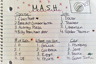 M.A.S.H. For Real Life Adult Women