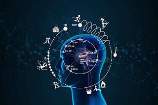 Illustration of how how the brain perceives time, in this example, skiing.