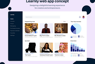 Learnly web app concept