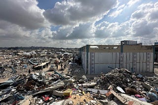 Devastated landscape, rubble, and destruction in Gaza [Pics by Mona, Gaza, 2025]