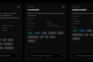 I built a tool that is helpful in scaffolding the projects from the ground up.