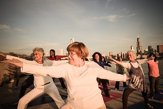 International Day of Yoga celebration in Chicago. Photo Courtesy: Prabhu Vijayan