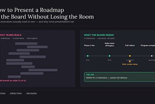 How to Present a Roadmap to the Board Without Losing the Room