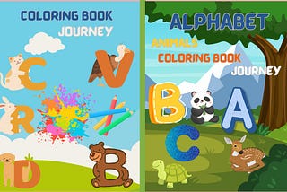 Coloring Book for Toddlers and Preschool Kids: Alphabet Animals
