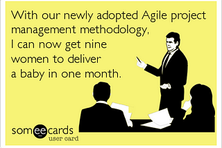 We just want to be agile— Part 1