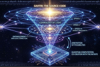 Cosmology of Light, Quantum Computation, and Savitri: A Dialog Across ​Realms​