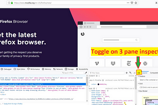 Firefox DevTools 3 Panel Web Inspector — HTML + CSS + Extra options