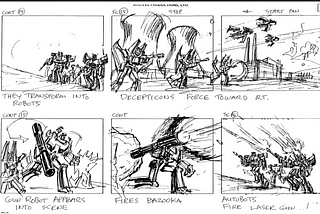 Transformers Marvel comics and the early advert storyboards