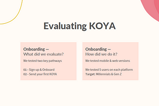 KOYA: Refining the Initial Interaction