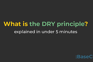 What is the DRY principle?