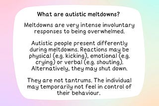 Autistic Meltdowns Serve a Functional Role in Emotional Processing