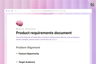 How to write Product Requirements Document. Free Notion Template