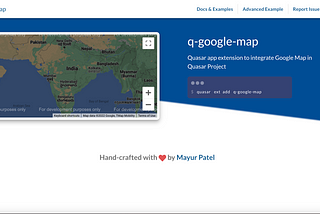 q-google-map — Integrate google map in the Quasar 2, Vue 3 project using the Quasar extension —…