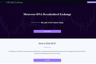 Introducing the Metaverse DNA-DEX
