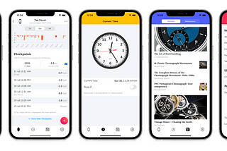 Screenshots of the app v2.1.1