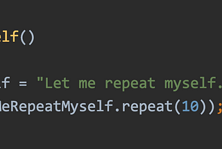 Let me repeat myself