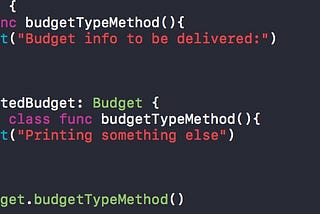 Swift type methods