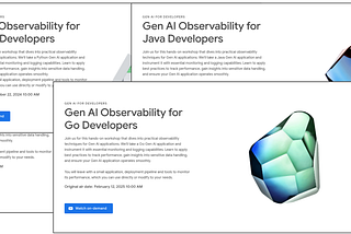 GenAI Observability for Developers series