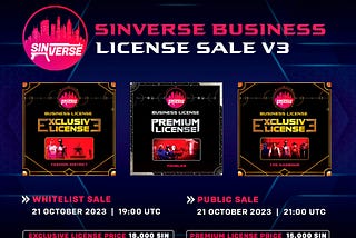 SinVerse: Business License Sale V3: All The Details!