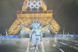 In your Face; the Theater of the Absurd at the French Olympics.