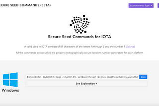 Secure Cryptocurrency Seeds