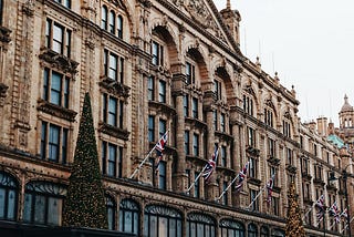 The department store Harrods is shown.