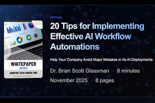 20 Tips for Implementing Effective AI Workflow Automations