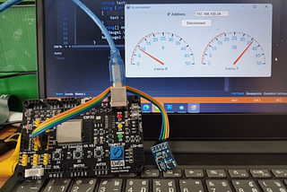 สอน Visual C# บทที่ 10 ESP32 แสดงค่าเซนเซอร์ Accelerometer MMA7660 ด้วย Dashboard ผ่าน WiFi