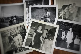 Black and white snapshots of my Mom.