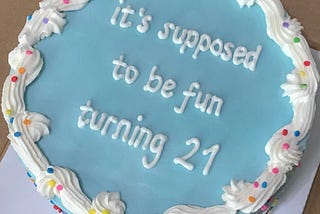 My 21st All Too Well Short Movie Inspired Birthday Cake