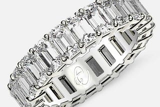 Exquisite Elegance: The Emerald Diamond Eternity Band from Eternity Us