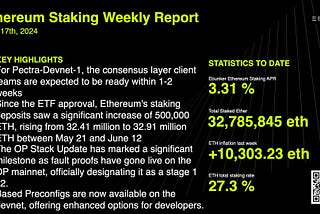 🗓 Ethereum Staking Weekly Report