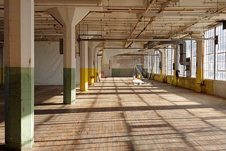 Empty warehouse space. Photo: J. M. Johnson