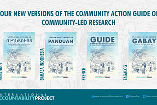 Community Action Guide on Community-led Research is Now Available in 13 Languages!