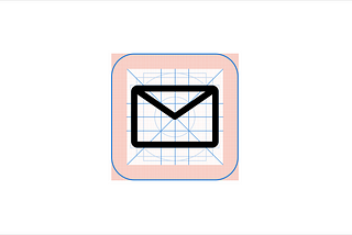 IBM Carbon email icon on top of an icon grid