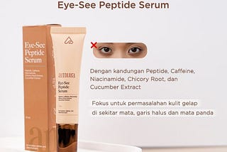 AMURA Eye Cream Eye-See Peptide Serum 10ml Krim Mata Atasi Kerutan dan Mata Panda