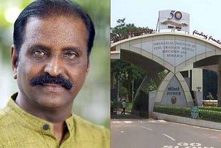 “Hindi is admitted in JIPMER, my condolence” says Tamil lyricistVairamuthu