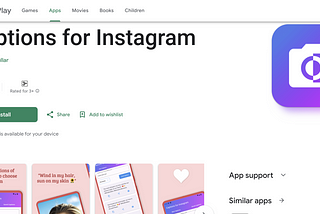 “Captions for Instagram” — An application by a Software Engineer