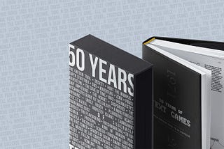 Mockup image of the 50 Years of Text Games book.