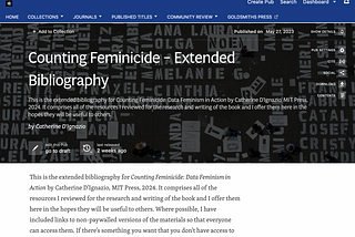 The Extended Bibliography for Counting Feminicide