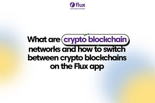 What are crypto blockchain networks?